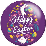 Glass Cabochons Snap Buttons | Easter Bunny Eggs Snap button charms