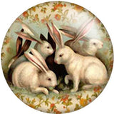 Glass Cabochons Snap Buttons | Easter Bunny Eggs Snap button charms