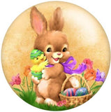 Glass Cabochons Snap Buttons | Easter Bunny Eggs Snap button charms