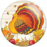 Thanksgiving Turkey Glass Cabochon Making Findings DIY Snap Button Charm 18mm
