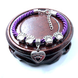 Hand Woven Rope Chain Charm Bracelet Best Friend Dog Paw Charm Bracelet for Pet Lovers