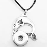 OWL wings tree Butterfly Anchor 18mm snap button necklace DIY jewelry