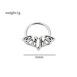 Fashion Punk Stainless Steel Nose Ring Silver Color Gothic Insect Nose Rings For Women Men Body Cartilage Piercing Jewelry