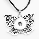 OWL wings tree Butterfly Anchor 18mm snap button necklace DIY jewelry