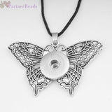 Snap Button Necklace Owl | Owl Wings Necklace | Jewelry - Love 18mm Necklace Jewelry