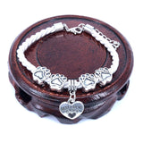 Hand Woven Rope Chain Charm Bracelet Best Friend Dog Paw Charm Bracelet for Pet Lovers